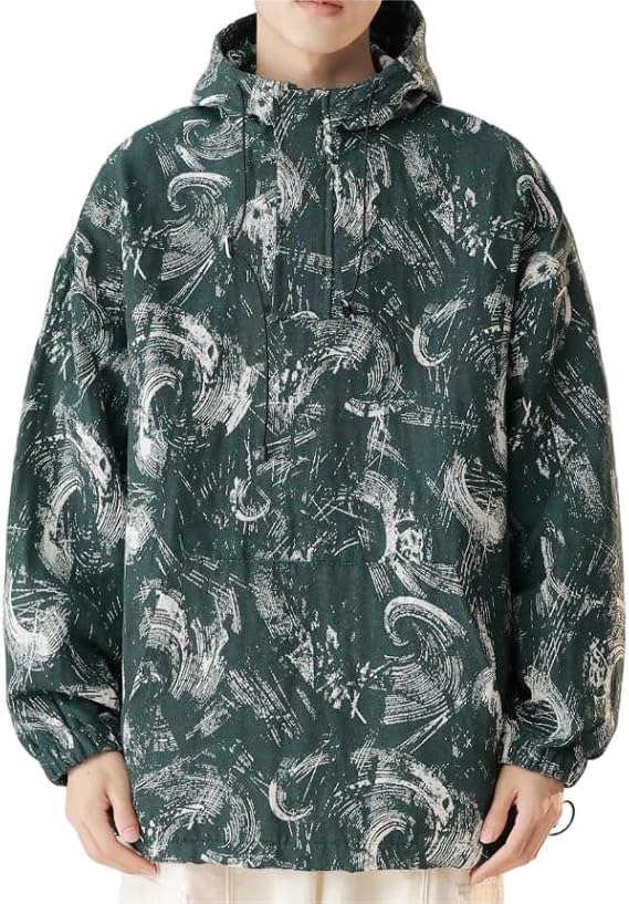 Hoodie Trendy Men's Hoodie with Vintage Print - Fashionable Streetwear Sweatshirt