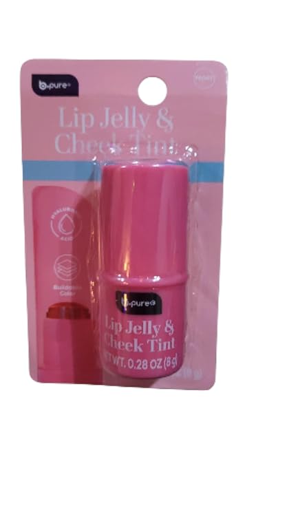 Lip Jelly and Cheek Tint, Peony Pink, Dual Purpose Makeup, 0.28 oz