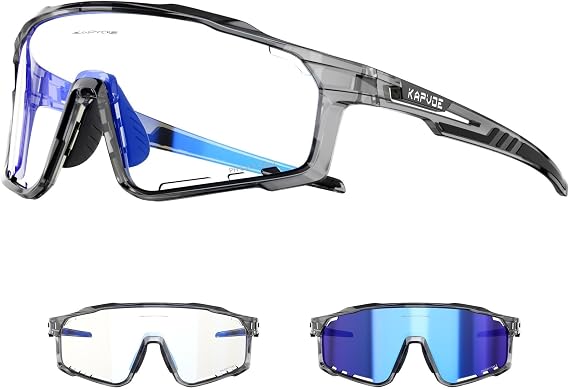 KAPVOE Photochromic Cycling Sunglasses Men Women K76