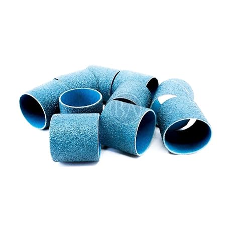 Benchmark Abrasives 1.5" X 1.5" Zirconia Sanding Bands, Spiral Bands Rotary Sander Attachment for Drill & Die Grinder, Metal Polishing Sanders for Woodworking - Sander Tool (10 Pack), 60 Grit