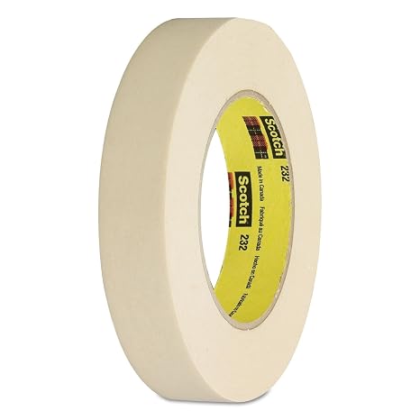 Scotch High Performance Masking Tape 232 Tan, 18 mm x 54.999 m (Pack of 1)