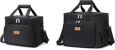 Lifewit Large Lunch Bag Soft Cooler Bag Cooling Tote for Adult Men Women, 15L24L, Black