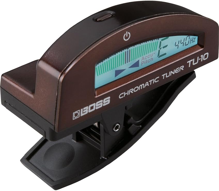BOSS TU-10-BN Clip-On Chromatic Tuner, brown (TU-10-BN)