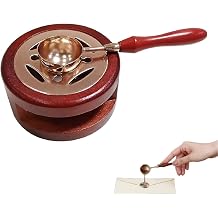 Wax Seal Kit with Melting Spoon and Warmer - Retro Stove Pot Furnace Tool for Making Wedding, Party, Holiday Invitations