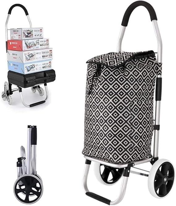 Shopping Trolley Shopping Cart Folding Shopping Trolley Trolley, Shopping Trolley Foldable Shopping Trolley 50L Large Capacity Multifunctional Luggage Trolley Removable Backpack Loading 50kg