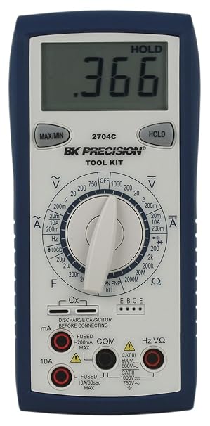 B&K Precision 2704C Manual Ranging Tool Kit Digital Multimeter with Transistor Test