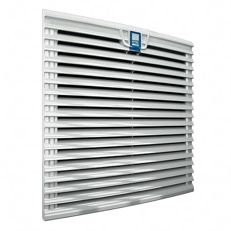 Rittal 3243200 Light Grey ABS TopTherm Fan Outlet Filter, 12-23/32" Width x 12-23/32" Height x 31/32" Depth