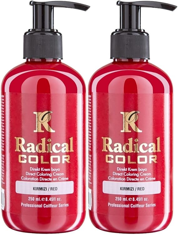 NEW 25/Red Amonyaksız Su Bazlı Saç Boyası 250 ML 2 Adet Kırmızı