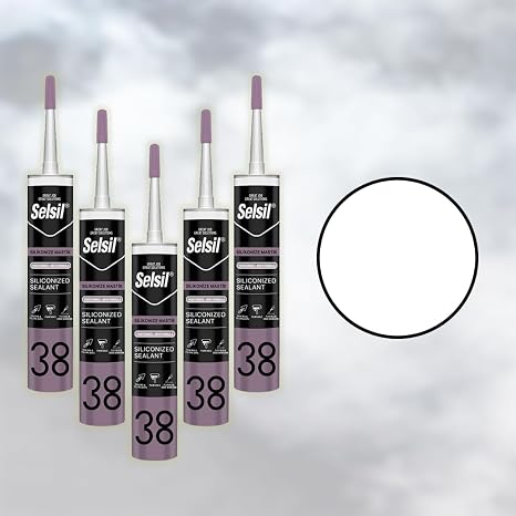 Selsil Silikonize Mastik Beyaz 500 gr (52083) (5)