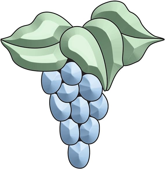 Blue & Green Grapes Bevel Cluster