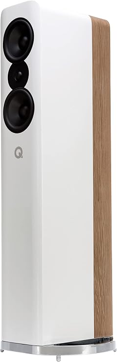 Q Acoustics Concept 500 Floorstanding Speaker Pair (White & Light Oak)