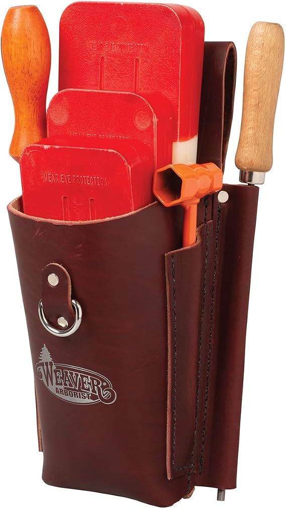 Weaver Arborist Leather Wedge Pouch for Chainsaw Files and Logger's Tape
