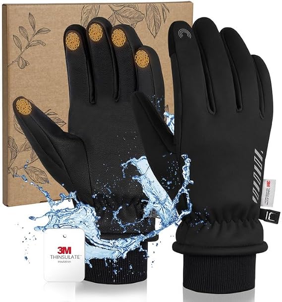 RIGWARL Waterproof Gloves for Cold Weather for Men/Women, Thick Winter Gloves with 3M Thinsulate, Thermal Warm Snow Glove