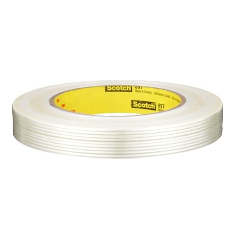 3M BULK 897 Scotch 897 High Performance Filament Tape, 3/4 " X 60 yd., Clear