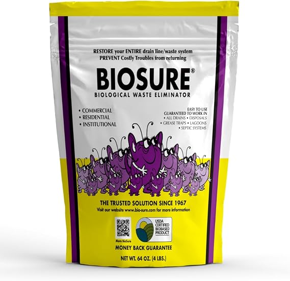 Original 6-Month Supply of USDA-Certified BioBased Product Environmentally Friendly Septic Tank Treatment: Use for Septic Tank, Septic Riser, Natural Drain Cleaner, and Lagoon Treatment