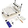 3040 Solder Paste Printer, Manual SMT PCB Stencil Printer with Adjustable Height, High Precision 11.8x15.7in(300x400mm) Screen Printing Machine for PCB Assembly, Packaging, Craft Advertising