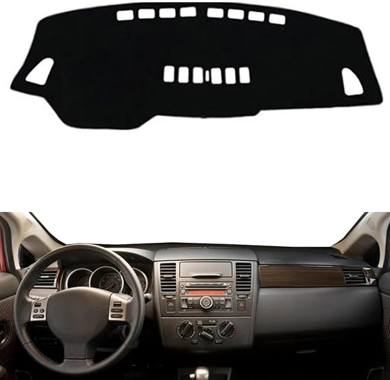 Fit for Nissan Versa 2007-2011,Dashboard Cover,Black Car Dash Cover,Non-Slip Dash Dashboard Cover Mat,Car Accessories
