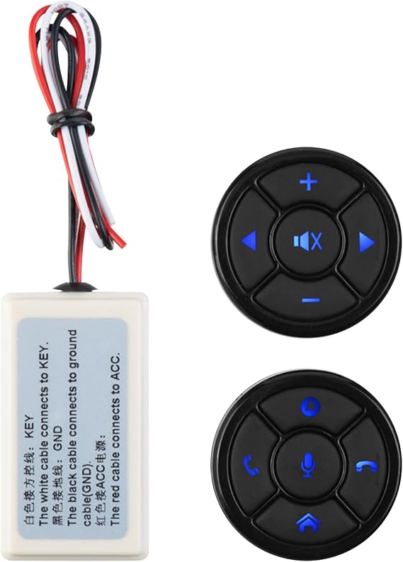 Steering Wheel Button, Steering Wheel Controller Bluetooth Radio Navigation Answer Phone Remote Control Buttons