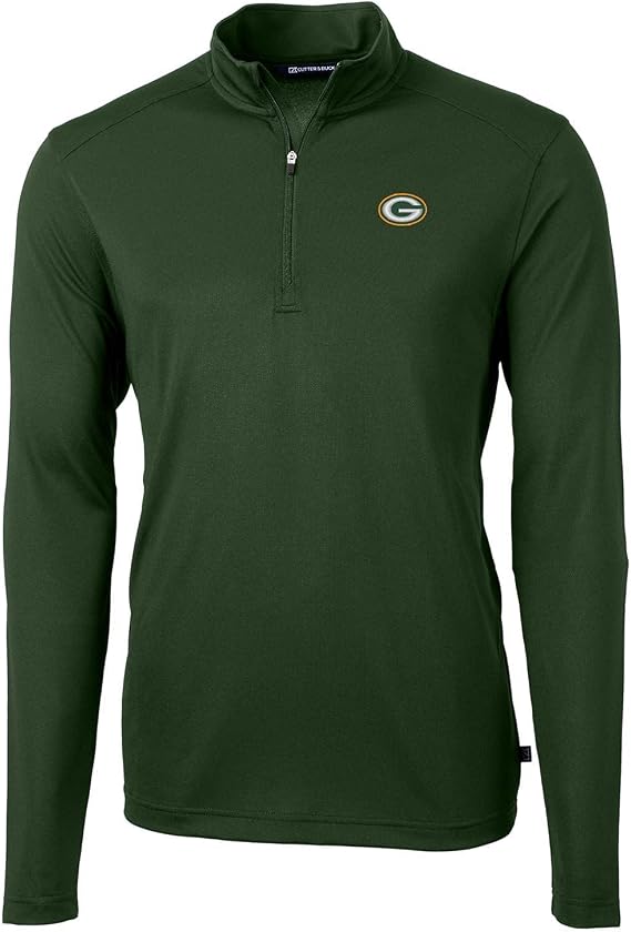 Cutter & Buck Men's NFL Virtue Eco Pique Recycled Quarter-Zip Pullover Jacket