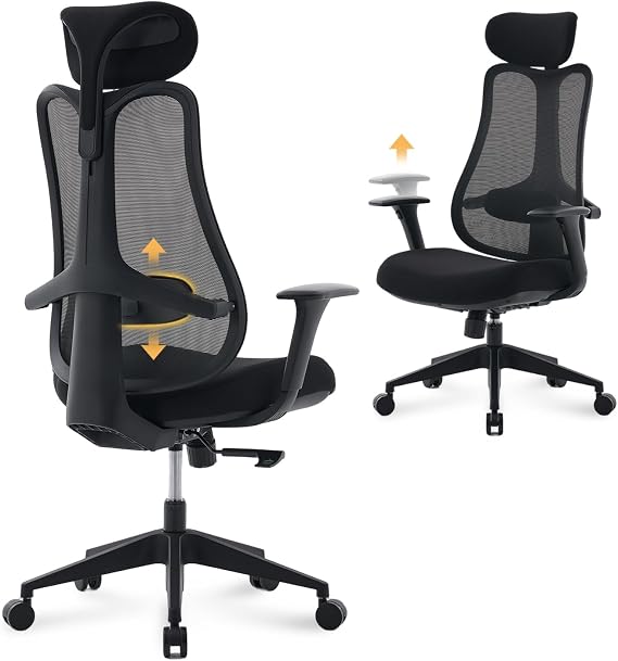 Nouhaus Fluido Ergonomic Office Chair with Adjustable Lumbar Support