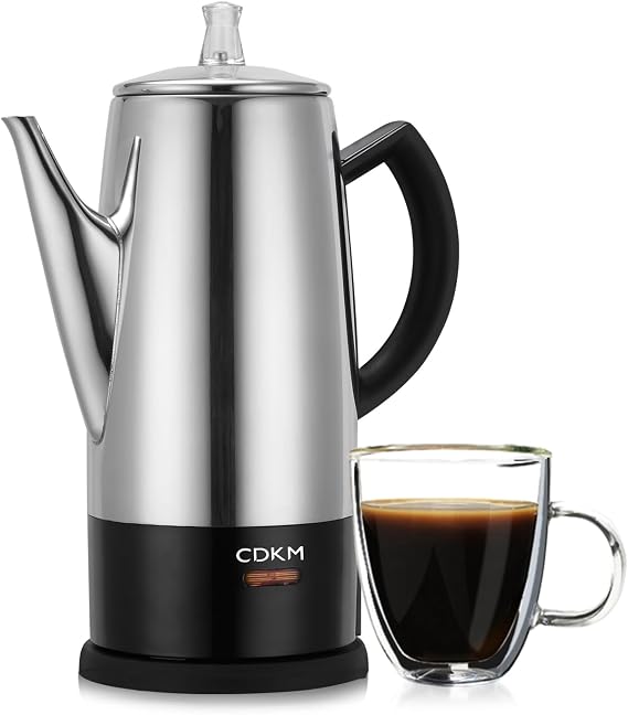 Electric Percolator 12-Cup coffee pot keep warm function