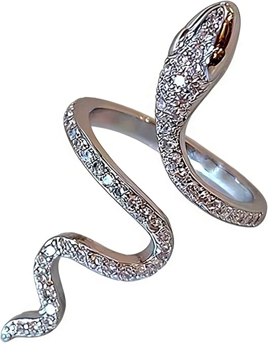 Snake Rings for Women Cubic Zirconia Snake Rings