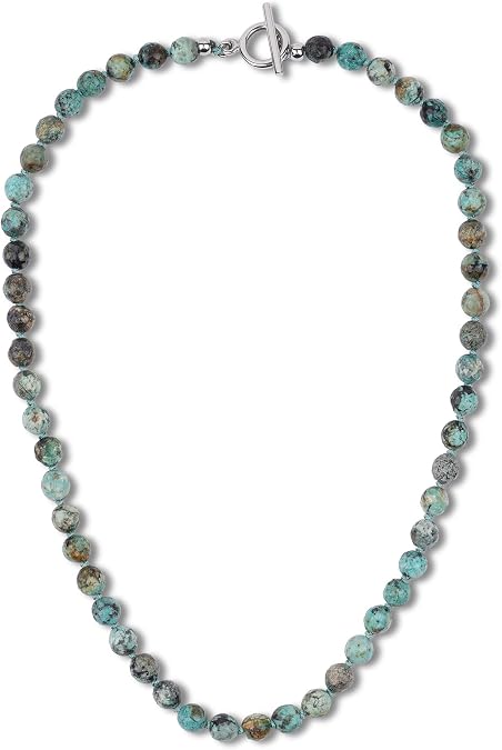 GAVU Handmade Men's Beaded Necklace, Crystal Necklace for Men