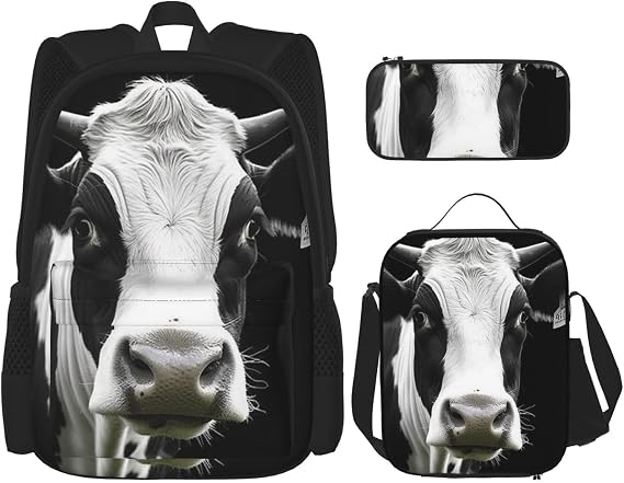 3 in1 Travel Laptop Backpack with Lunch Bag and Pencil Case Casual Daypack