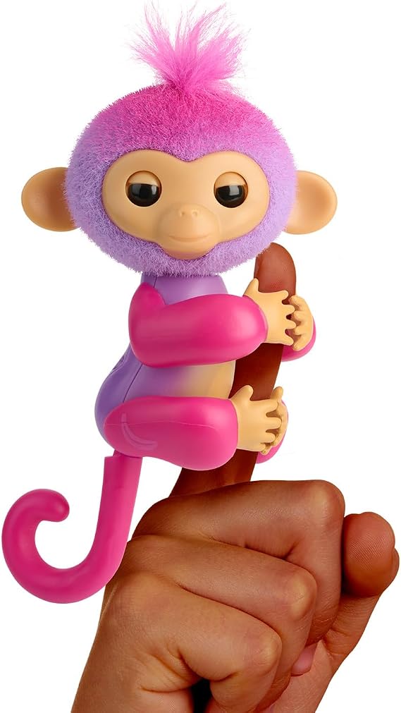 Fingerlings 2023 NEW Interactive Baby Monkey Reacts to Touch 70+ Sounds & Reactions Charli (Purple)