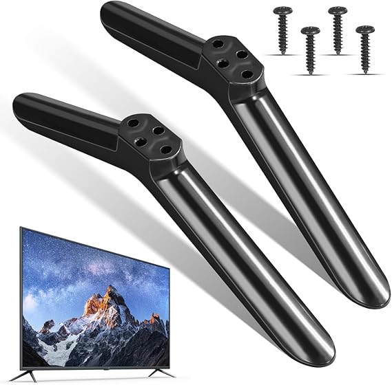 Tv Stand Legs Replacement Universal Tv Base Bracket for 32 Inch Flat Screen Tv Tv Riser Stand with Screws for Living Room and Bedroom