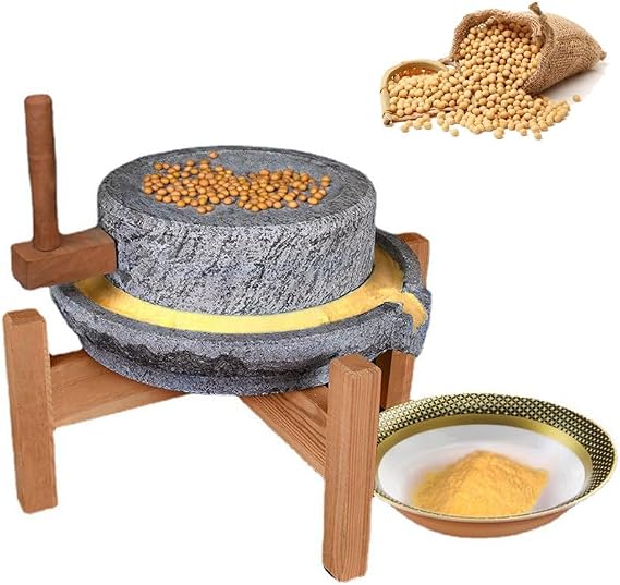 Stone Mill Grinder/Handmade Stone Mill/Grinder,Grain Grinder Mill-for Grain, Handmade Household Hand Mill for Grain, Bean and Barley