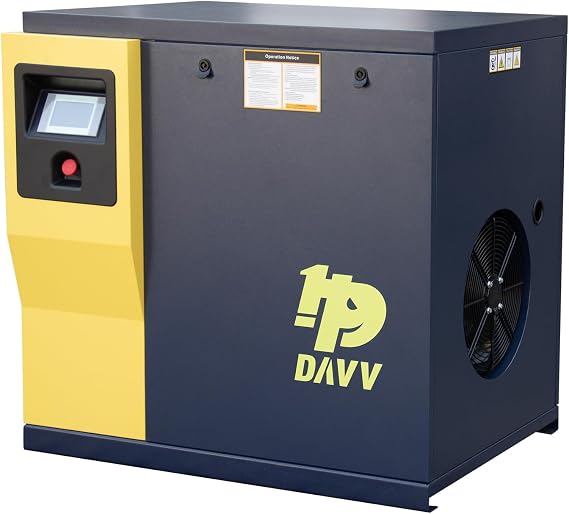DV-10A Rotary Screw Air Compressor 460V/3Ph 7.5KW 10HP 125PSI 35CFM Heavy Duty Air Compressed System for Small Machining & Fabrication Workshops, Automotive