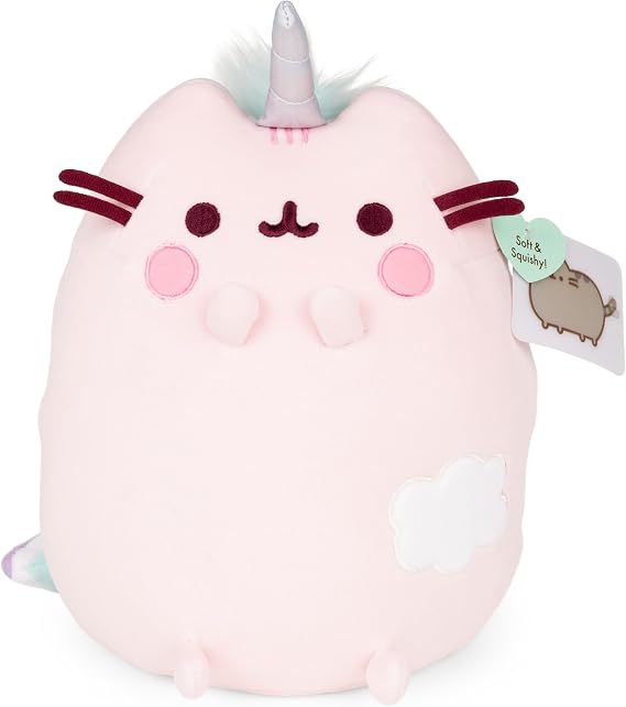 GUND Pusheen Dreamy Pusheenicorn Extra Soft Squisheen Cat Soft Toy Plush, Pink, 9.5"