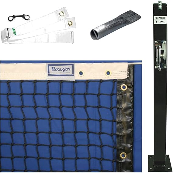 Do It Tennis Surface Mount Pickleball Court Package (Includes Regulation Size Net, Surface Mount Posts, Center Strap and Pipe Anchor) - Everything Needed for a Regulation Size Court