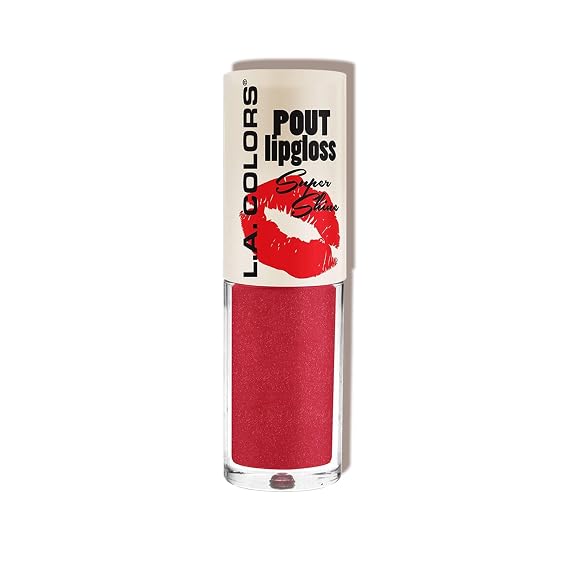 L.A. COLORS Pout Shiny Lipgloss, French Kiss CLG647