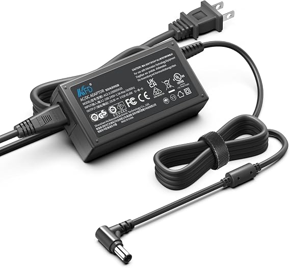 KFD 19V AC/DC Adapter for LG 49LJ5100 UC 49LJ510M 49LJ510M 43LF5100T 43LF510Y 43LF510B 34WL750 35WN65C 32GN600 32MU59 LCD LED HD TV LCAP40 EAY63031601 EAY63031604 19VDC 3.42A Power Supply Cord Charger
