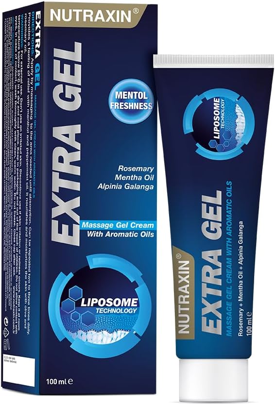 Nutraxin Extra Gel – Glukozamin, Kondroitin, Şeytan Pençesi ve Ak Söğüt İçeren Masaj Jeli – 100 ml – Lipozom Teknolojili