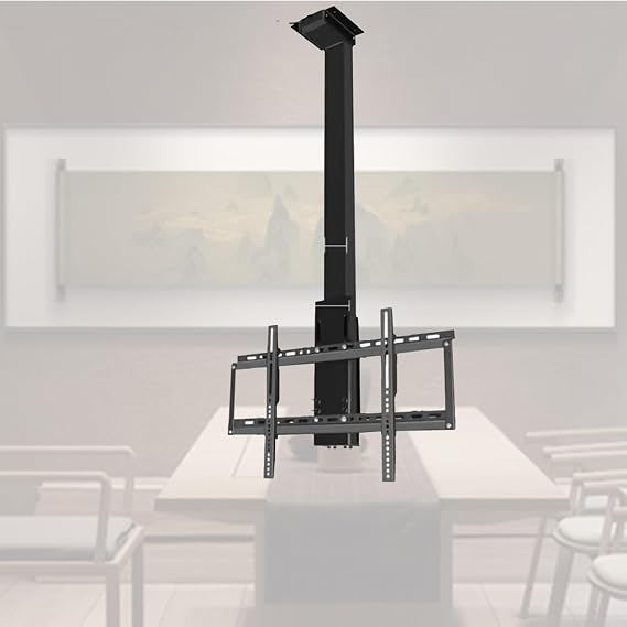Motorized TV Mount - Electric TV Ceiling Mount - Rotation Tilting TV Mount Stand,Height Adjustable Telescopic Auto Lifting TV Stand With Remote Control And Switch Control,Easy,1500,4000mm