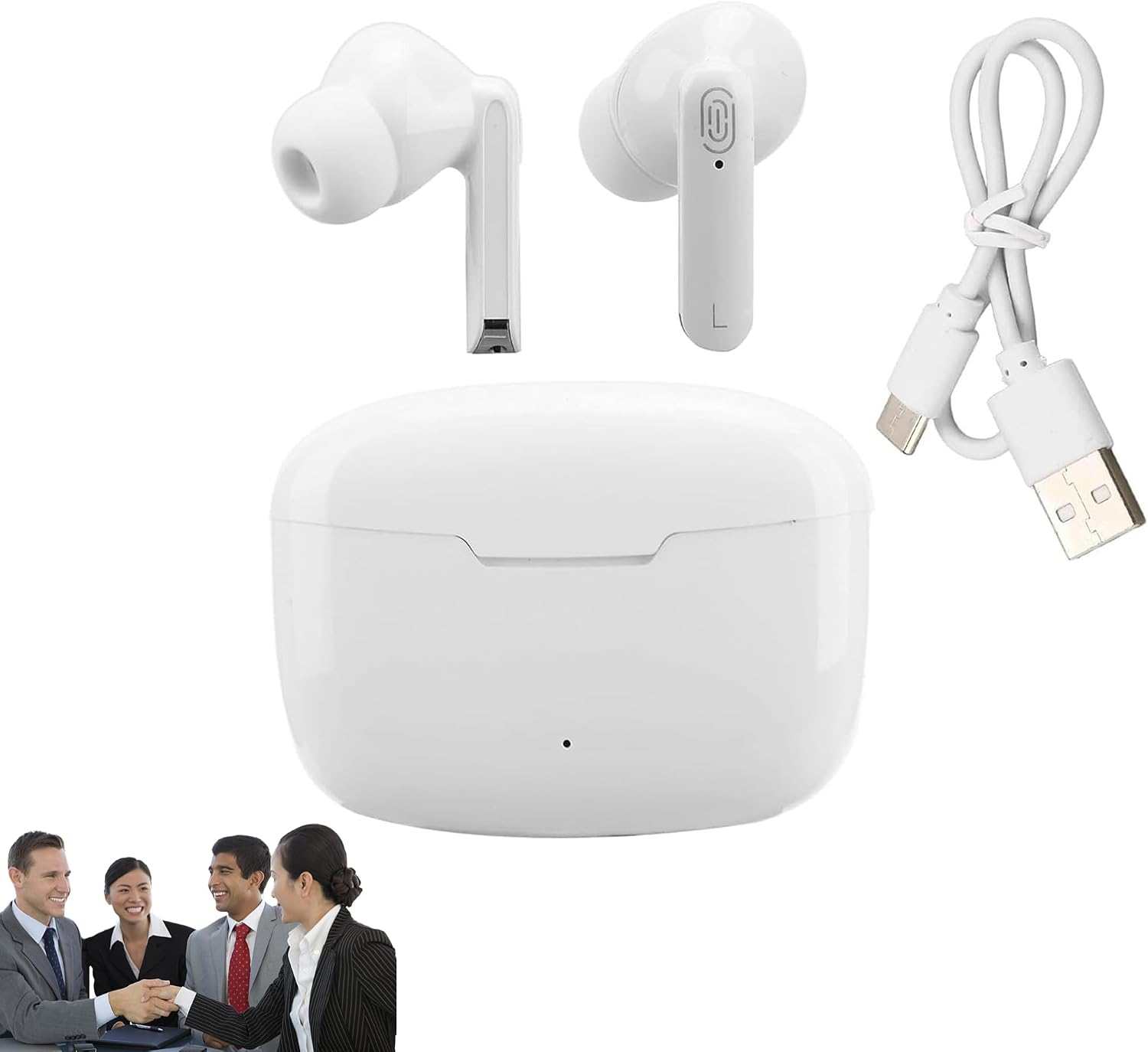 Intelligent Translation Earbuds Pro Real Time High Precision Translation Earbuds with Speaker 114 Languages Real Time Interpretation APP Simultaneous Interpretation with Charging Case