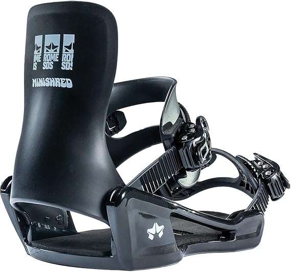Rome Youth Minishred Binding Unibody Snowboard Binding - 2024/2025 Black | X-Small