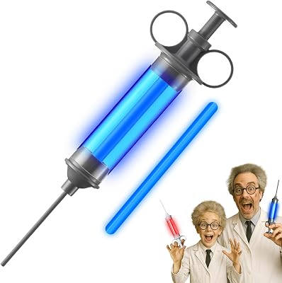 Halloween Glowing Tube Prop with 2 Glow Sticks, Light-Up Accessory, Mad Scientist Props & Plague Doctor Accessories