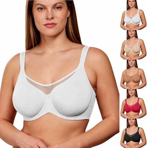 Push Up Bras for Women Mesh Full Coverage Push Up Bralette