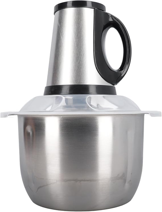 Food Processor Stainless Steel 4L High Capacity with 5 Blades Electric Food Chopper for Meat Vegetable
