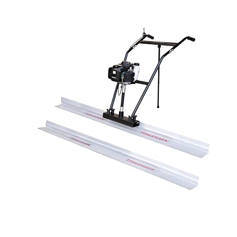 TOMAHAWK Power Screed Concrete Finishing Vibra Tool with Two 14 ft Boards Bull Float Finisher Set