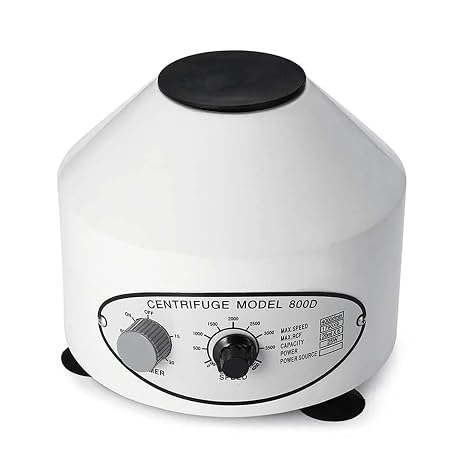 Centrifuge, Efficient 800D 4000rpm Timing Electric Laboratory Centrifuge Medical Practice Machine Desktop Centrifuge(Bianco)