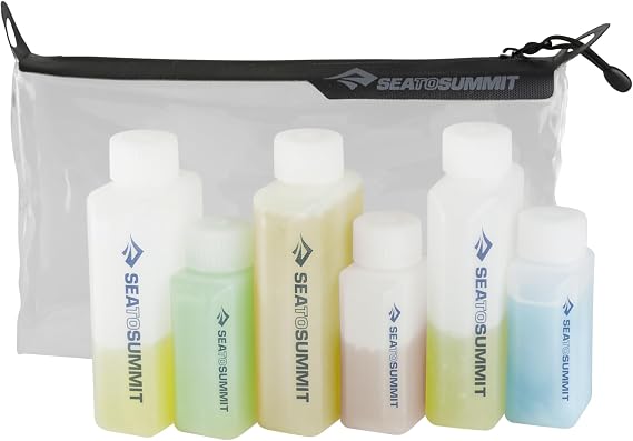 Sea to Summit Travelling Light TPU Clear Zip Top Pouch - Hülle mit Flaschen für Flugreisen