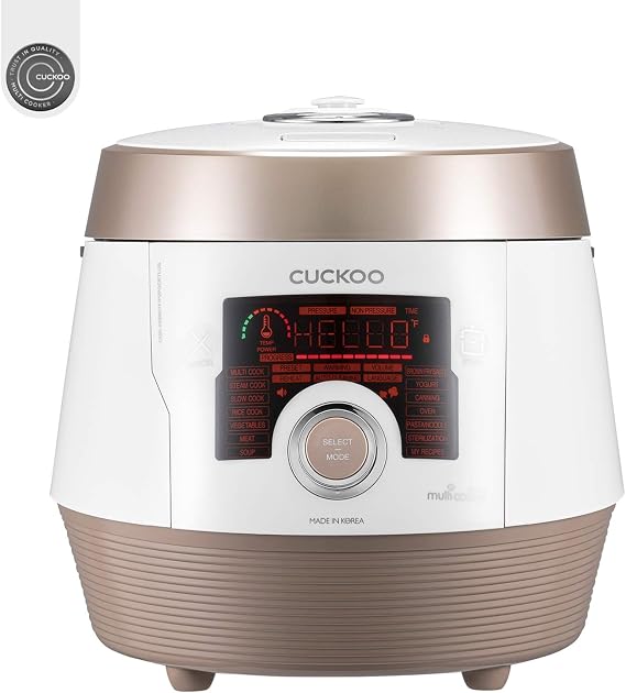 CUCKOO 6-Qt Electric Pressure Cooker, Stainless Steel Pot, CMC-ASB601F