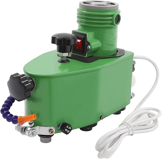Glass Edge Grinding Machine, 1100W Portable Electric Glass Edge Grinding Machine with 110V Single-Phase Series Motor and Axial Flow Duct Ventilation Mechanism, Glass Edge Polishing Machine (Green)