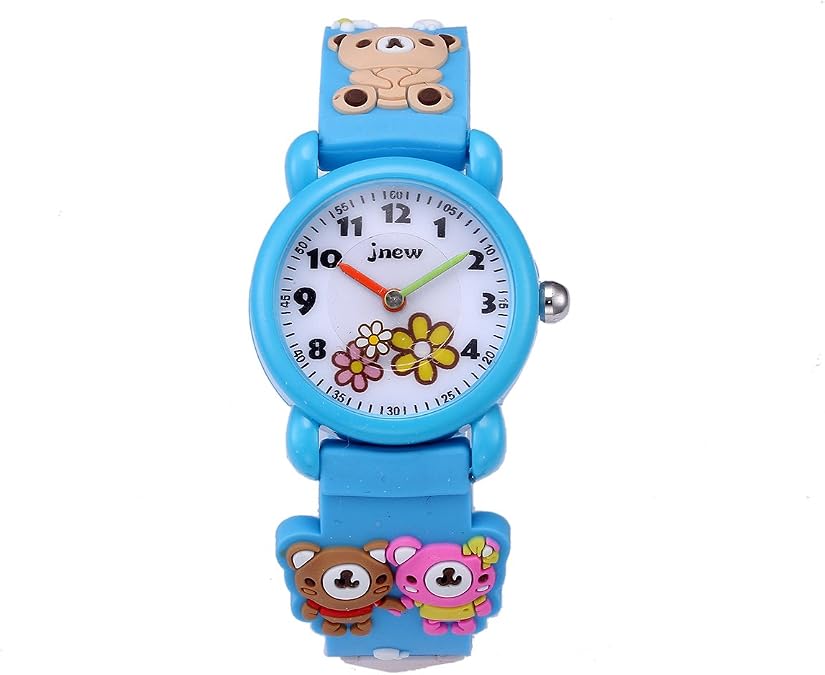 Boy's Girl's Watch,Kids 3D Cartoon Japanese Quartz Silicone Kids Watch, Age 3-10 Toys for 3-15 Year Old Boys Girls Birthday Present for Kids - Best Gifts (Bea Blue)