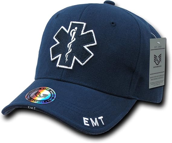 Rapid Dominance Unisex Adult Deluxe Embroidered Law Enforcement Caps - EMT Cross